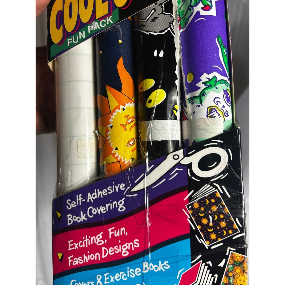 Vintage Duraseal Cool Covers Fun Pack Vintage Self Adhesive Book Covering 90s - Picture 4 of 4